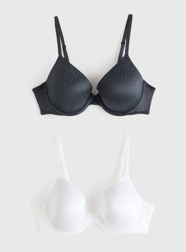 Jacquard Leopard Print T-Shirt Bra 2 Pack  32B